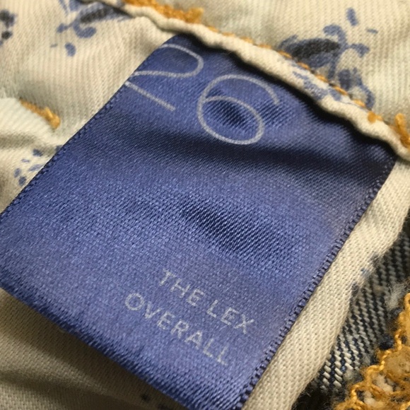 ANTHROPOLOGIE-PILCRO”THE LEX”DISTRESSED RAW EDGE HEM OVERALLS - Picture 8 of 11